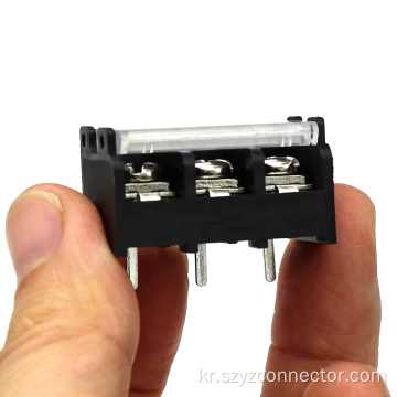 9.5mm 피치 배리어 터미널 블록 검정색 3P